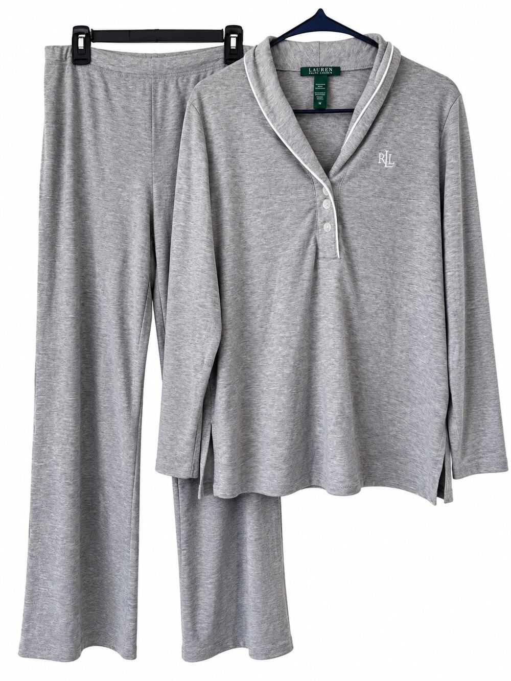 Lauren Ralph Lauren Women’s Medium Gray 2 Piece Pajama Lounge Set RLL